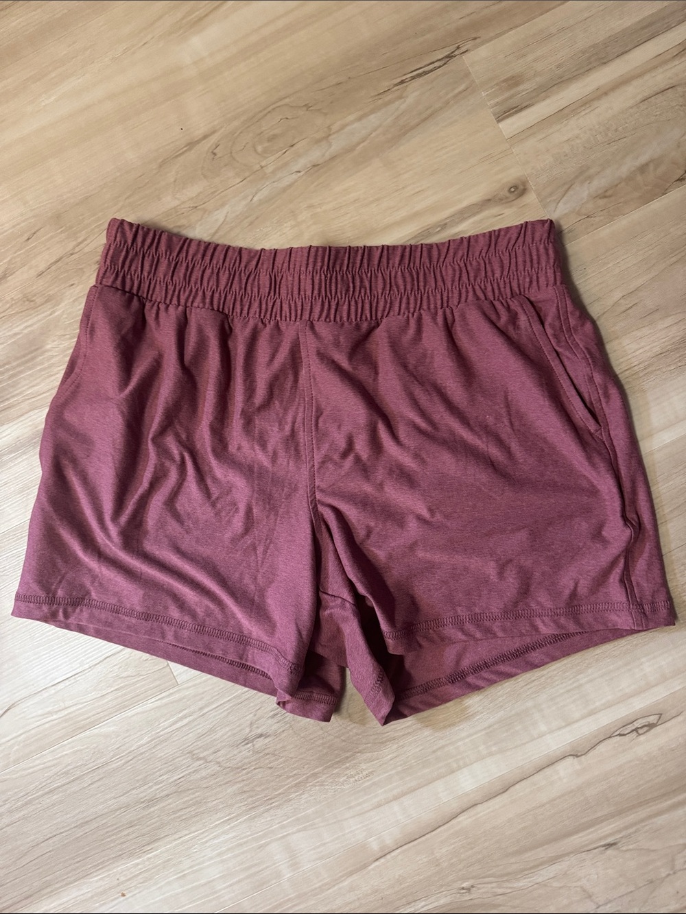 Women's Athletic Works ButterCore Elastic-Waist Casual Shorts in Dusty Rose